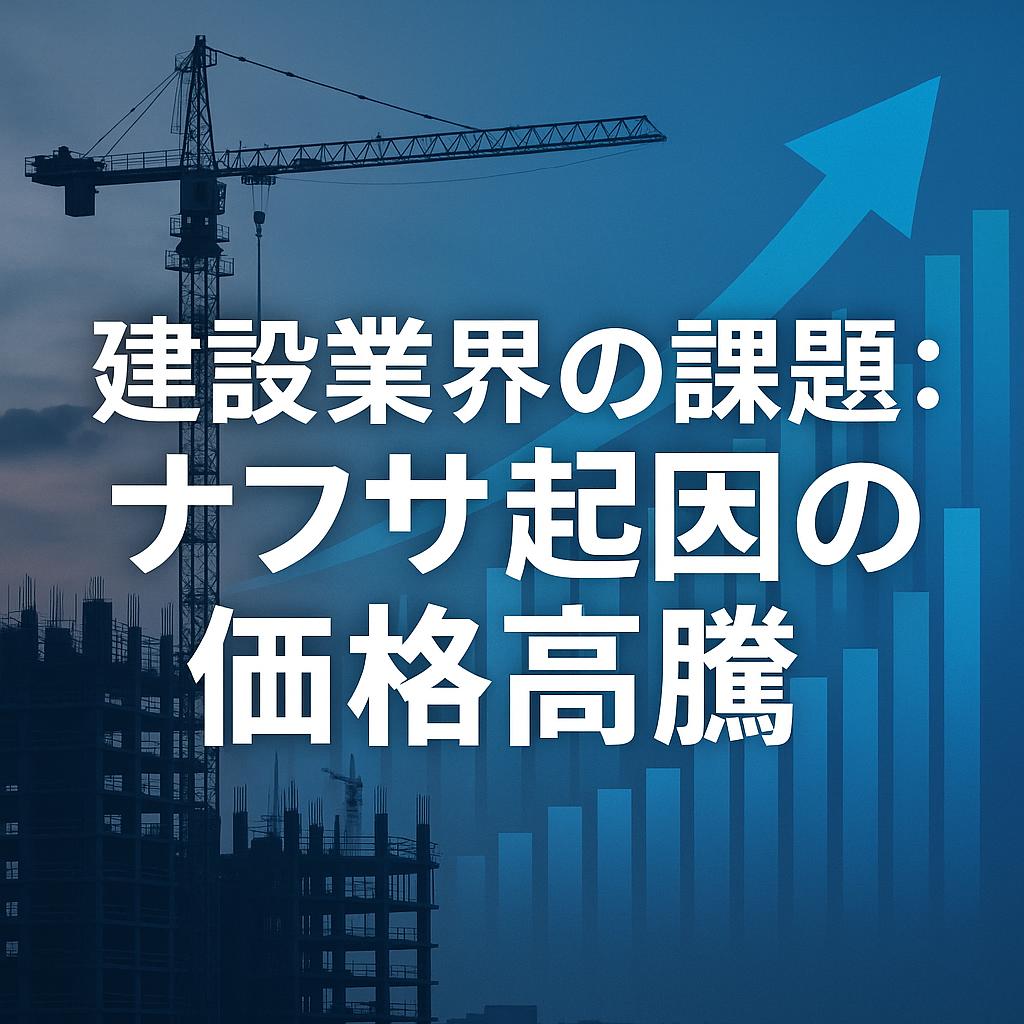 建設業界の課題：ナフサ起因の価格高騰を斬る